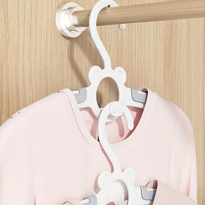 Adjustable Non-Slip Kids Clothes Hangers – Pink & Grey Kids Clothes Hangers Babs