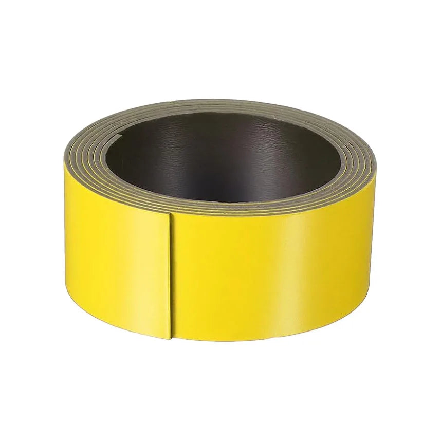 Dry Erase Magnetic Tape – Colored Writable Strips for Classroom Magnetic Label Tape Babs yellow 10M- (10Rolls)