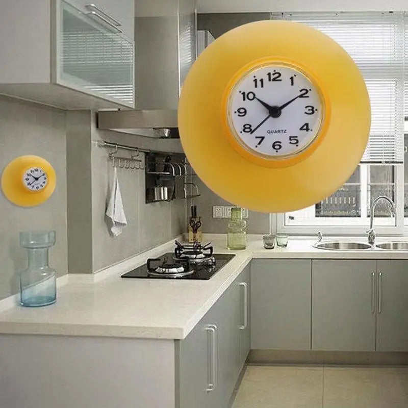 Waterproof Suction Cup Wall Clock – Kitchen & Bathroom Suction Cup Wall Clock Babs