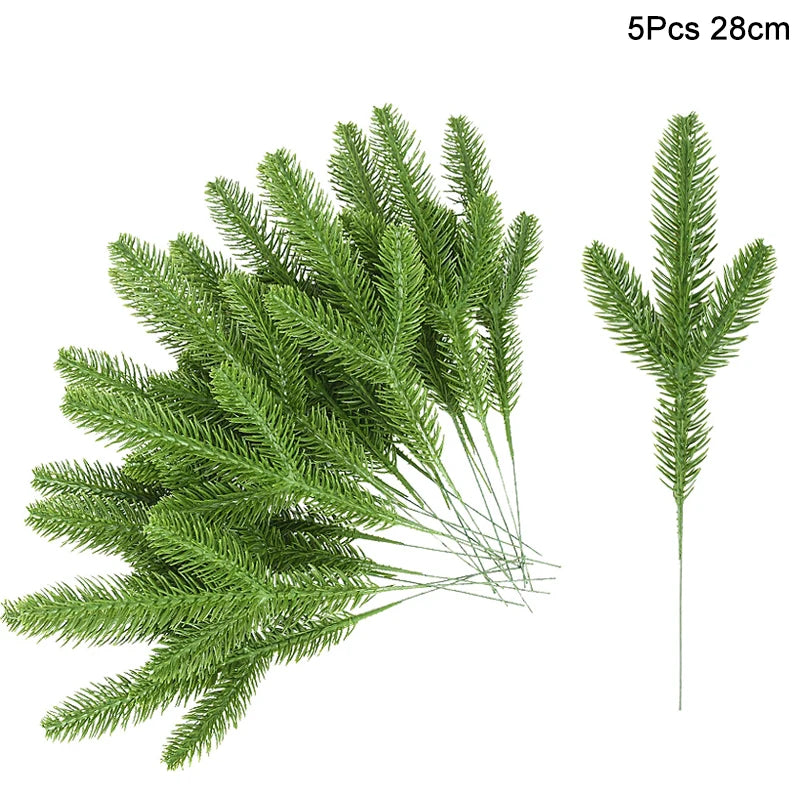 5Pcs Christmas Red Berry & Pine Cone Artificial Branches Décor Christmas Décor Branches Babs 5pcs pine needle 1