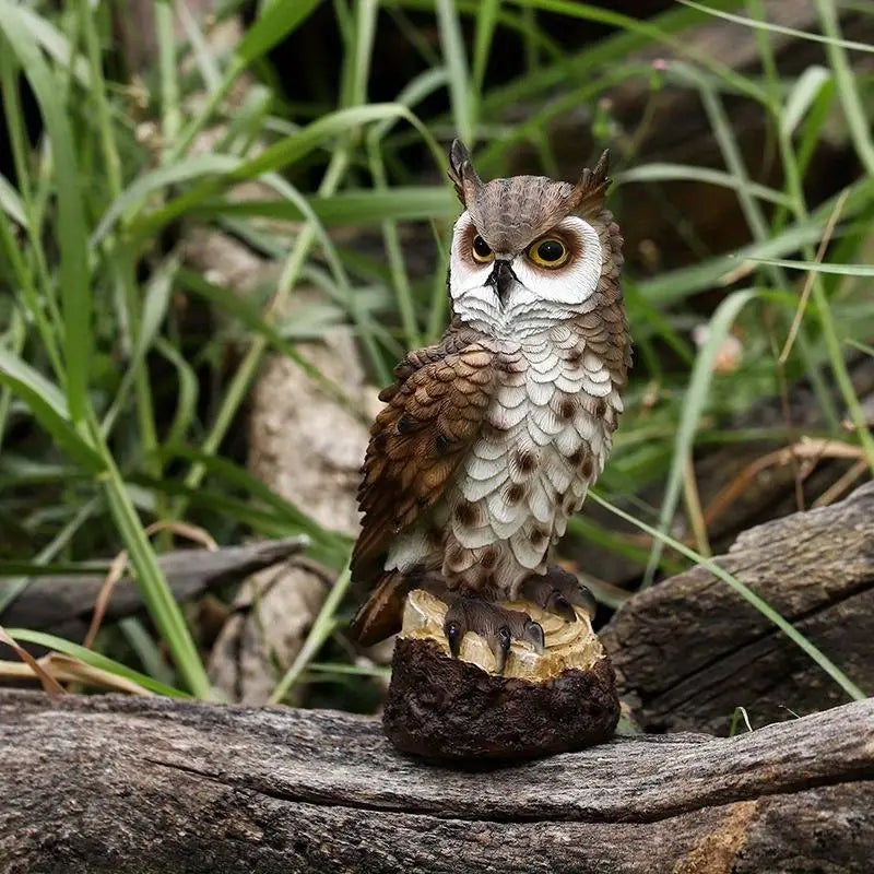 Resin Bionic Owl Garden Figurine – Outdoor Porch & Yard Décor Garden Figurine Babs