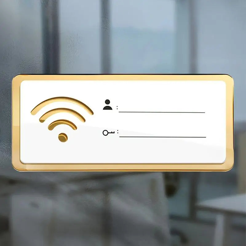 Acrylic WiFi Sign Wall Decor – Home Office & Living Room Acrylic Wall Sign Babs 1pc
