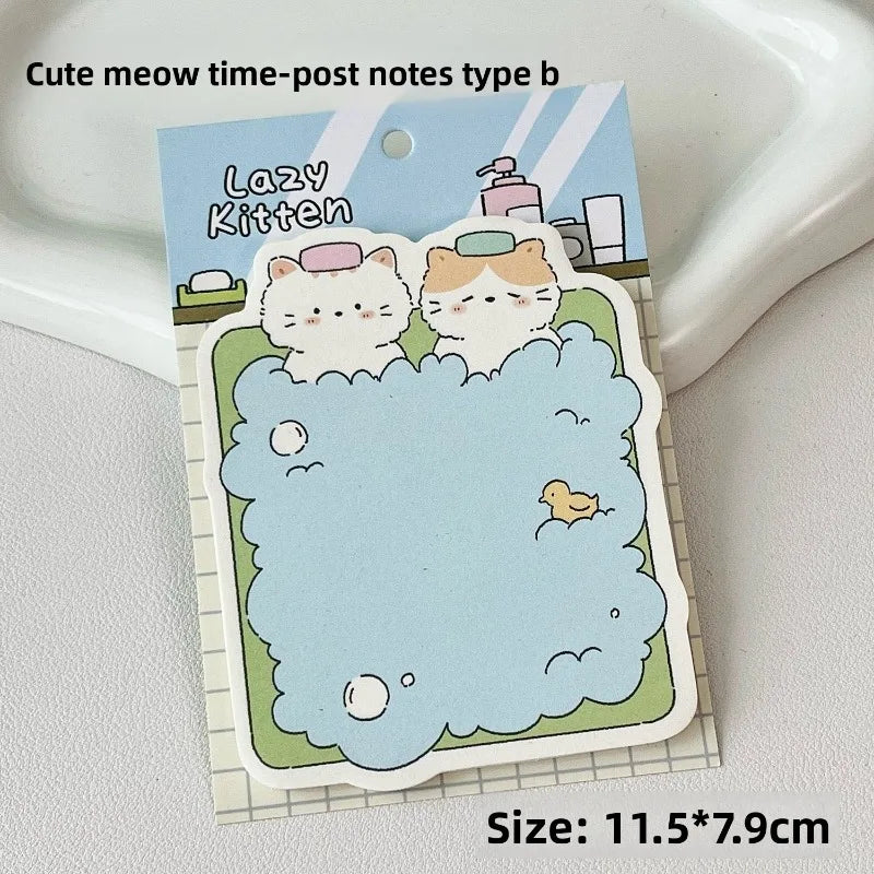 Cute Cat Shaped Sticky Notes – Fun Memo Pads, 30 Sheets Shaped Sticky Notes Babs