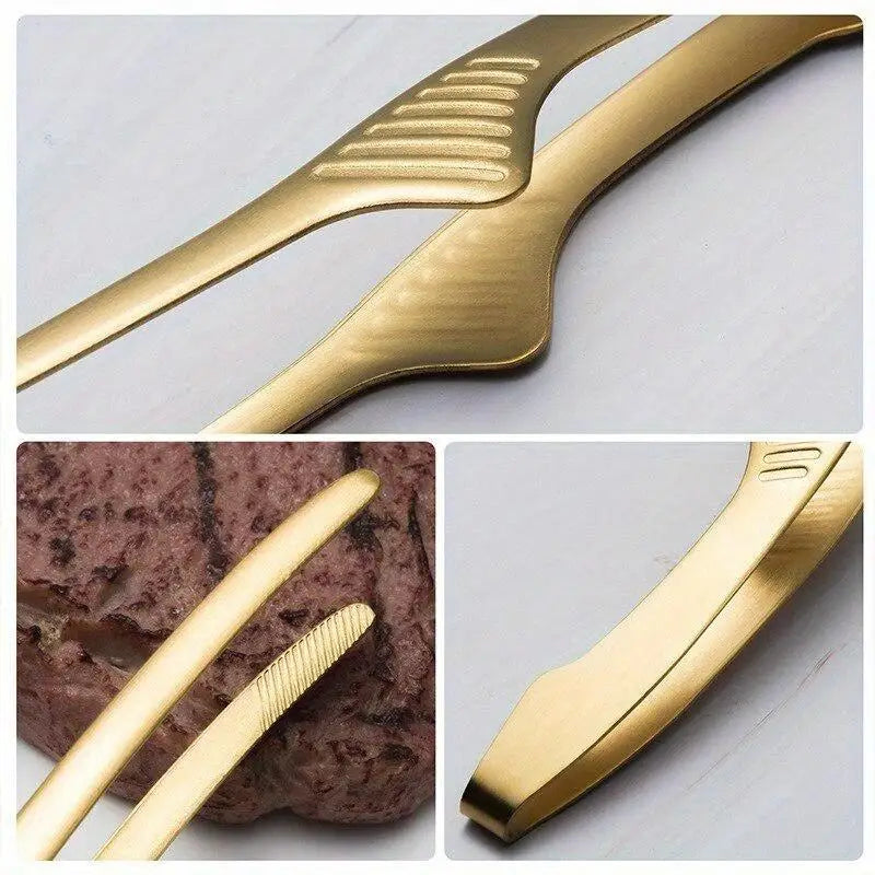 Stainless Steel BBQ Tongs – Anti-Slip & Self-Standing BBQ Kitchen Tongs Babs