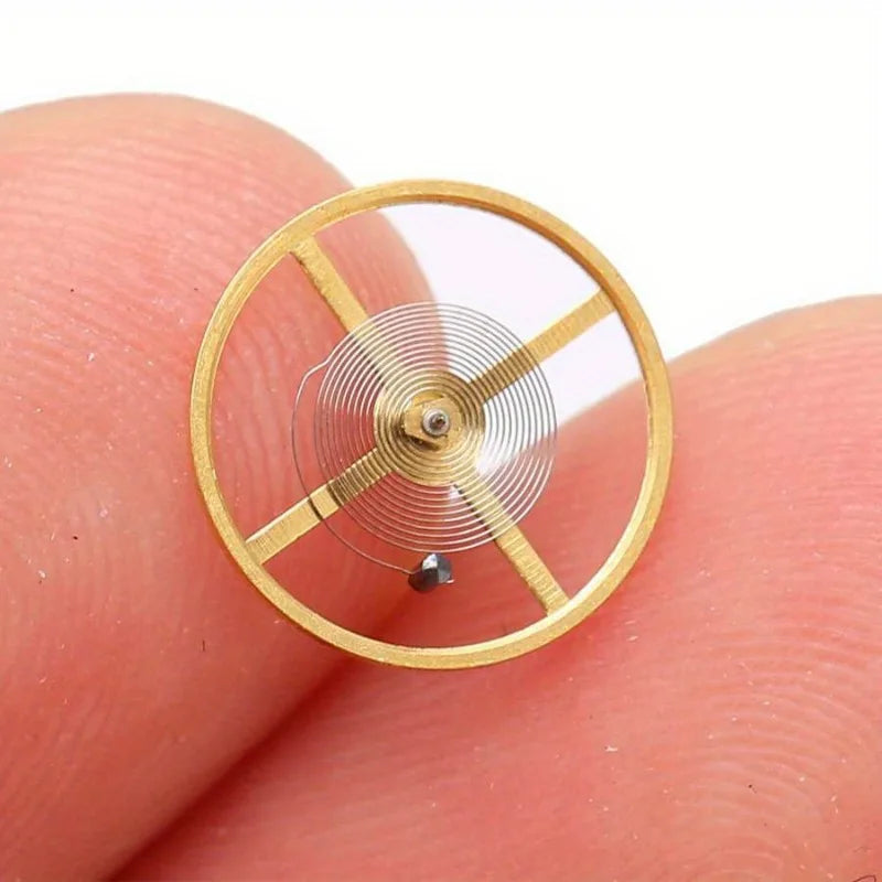 Watch Balance Wheel & Hairspring 9.3mm – Gold Replacement Part Watch Repair Part Babs
