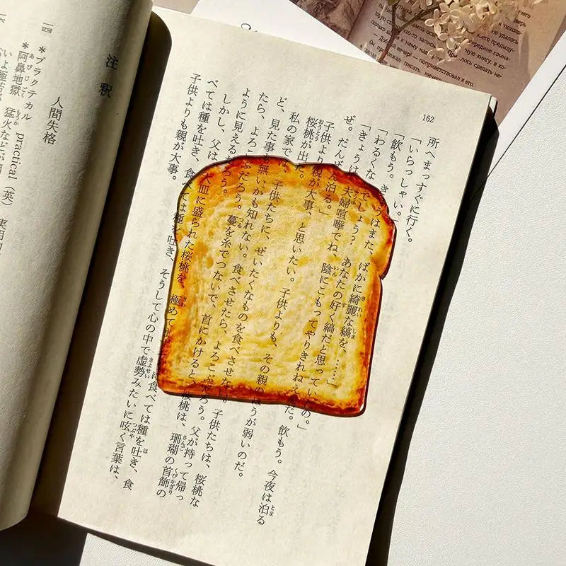 Cute Bread Acrylic Bookmark – Toast & Croissant Gift Acrylic Bookmark Babs A2