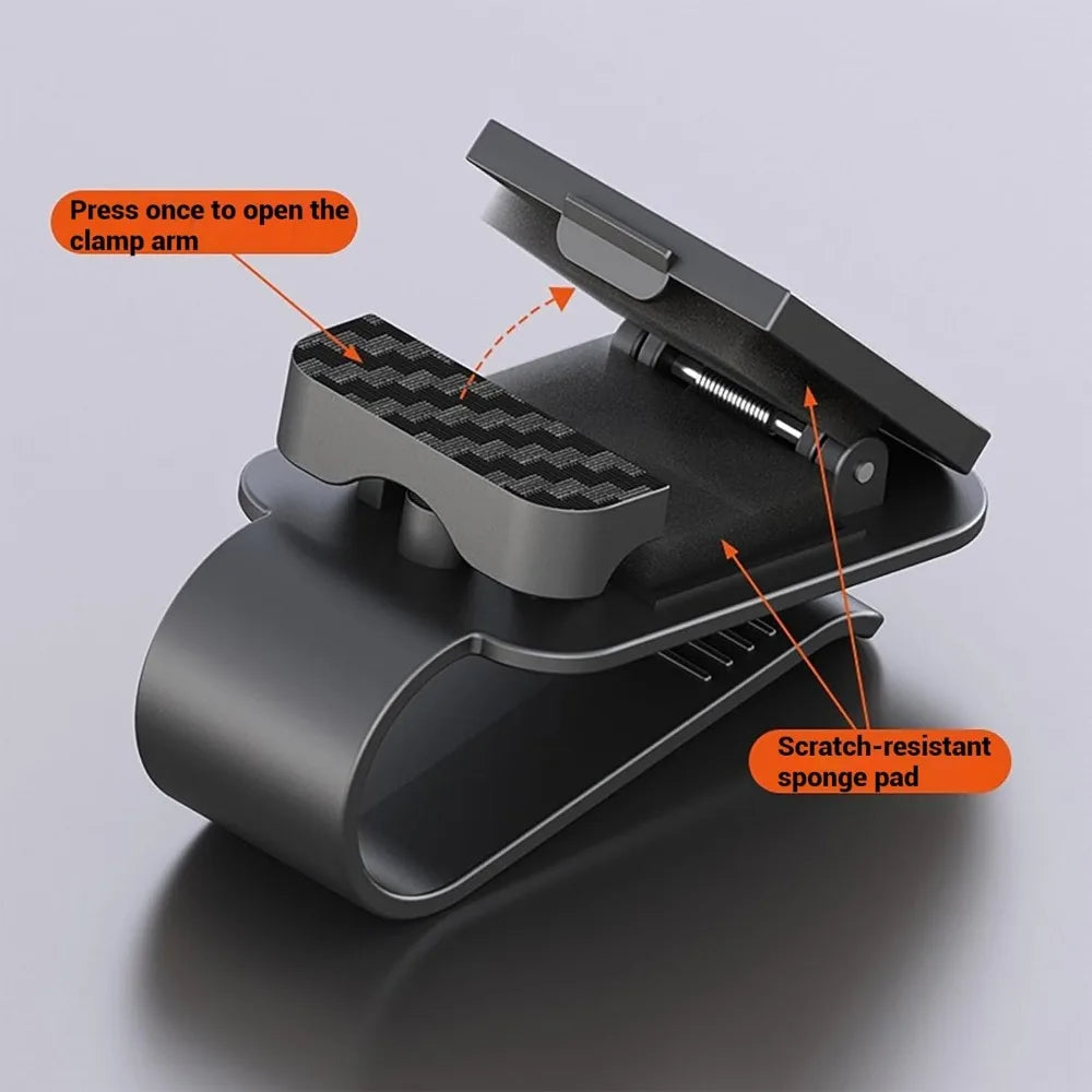 Car Sun Visor Glasses Holder – One-Hand Clip-On Organizer Car Visor Organizer Babs
