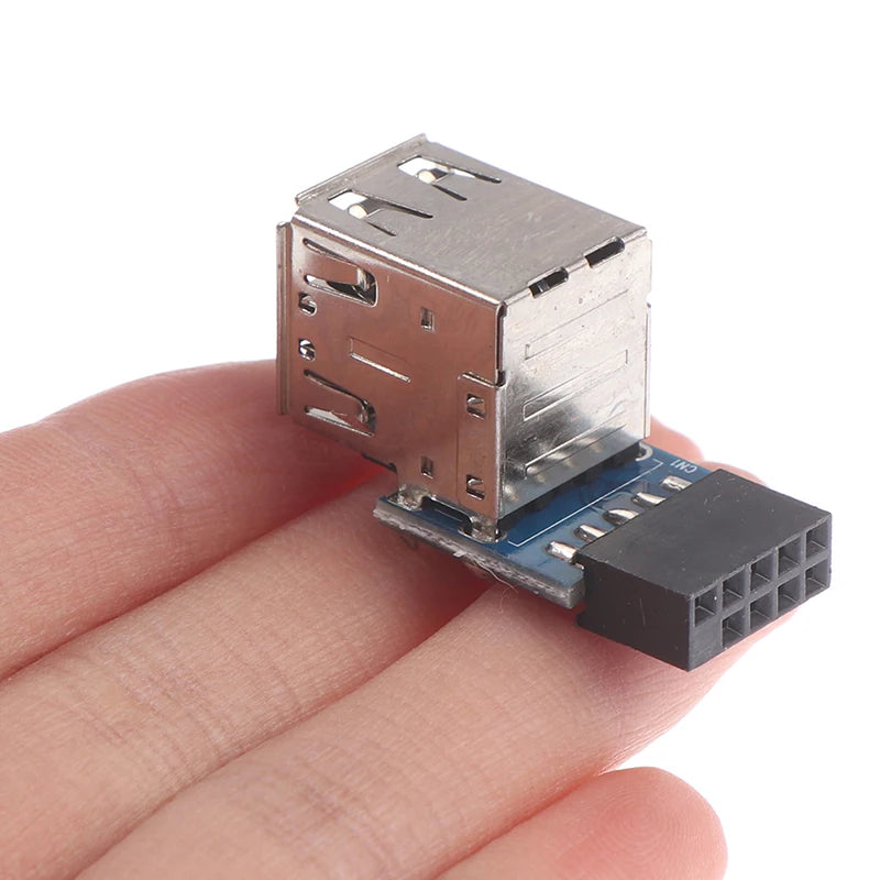 9-Pin Motherboard to Dual USB 2.0 Female Header Adapter USB Header Adapter Babs