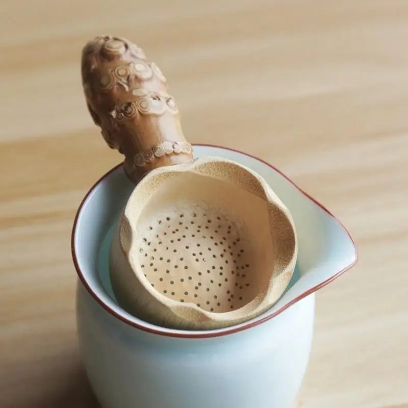 Bamboo Flower Tea Strainer Infuser & Filter | Eco Drinkware Tea Strainer Infuser Babs