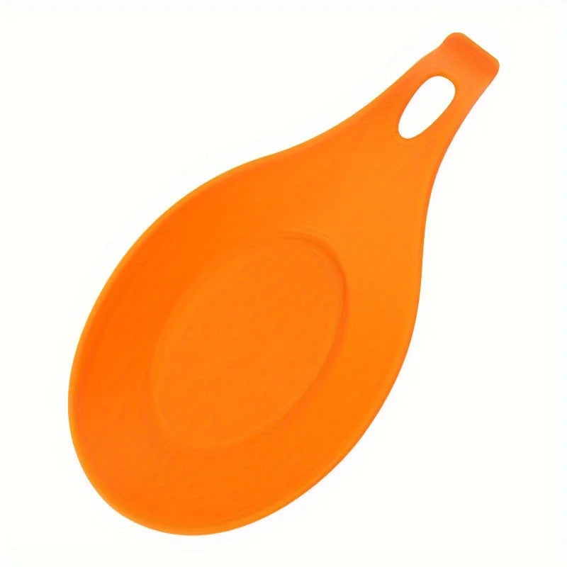 Silicone Kitchen Mat – Heat Resistant Placemat & Spoon Rest Silicone Kitchen Mat Babs Orange