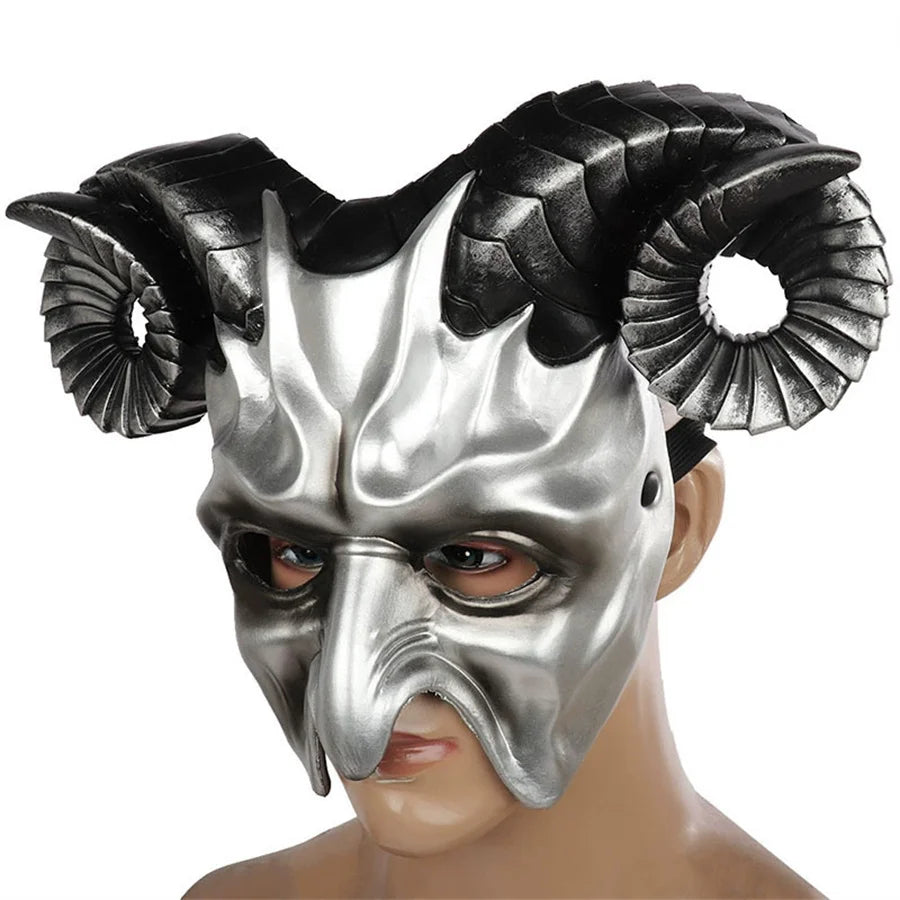 Horror 3D Horn Face Mask – Cosplay & Costume Party Prop Costume Face Mask Babs