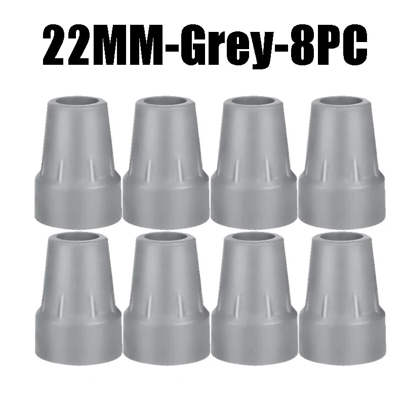Rubber Cane Tips Anti-Slip Caps for Walking Sticks & Crutches Cane Tip Caps Babs 22MM-Gray-8PCS