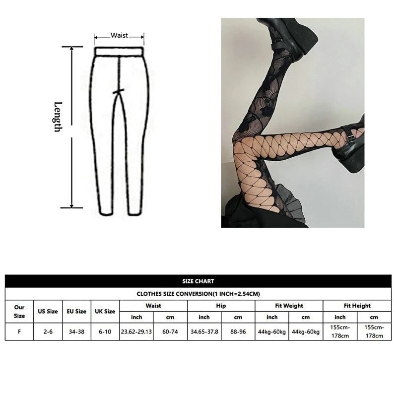 Gothic Fishnet Tights – Patterned Mesh Pantyhose for Women Fishnet Pantyhose Tights Babs