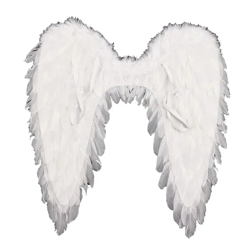 Feather Angel Wings Costume Prop – Wedding, Halloween & Party Costume Wings Babs