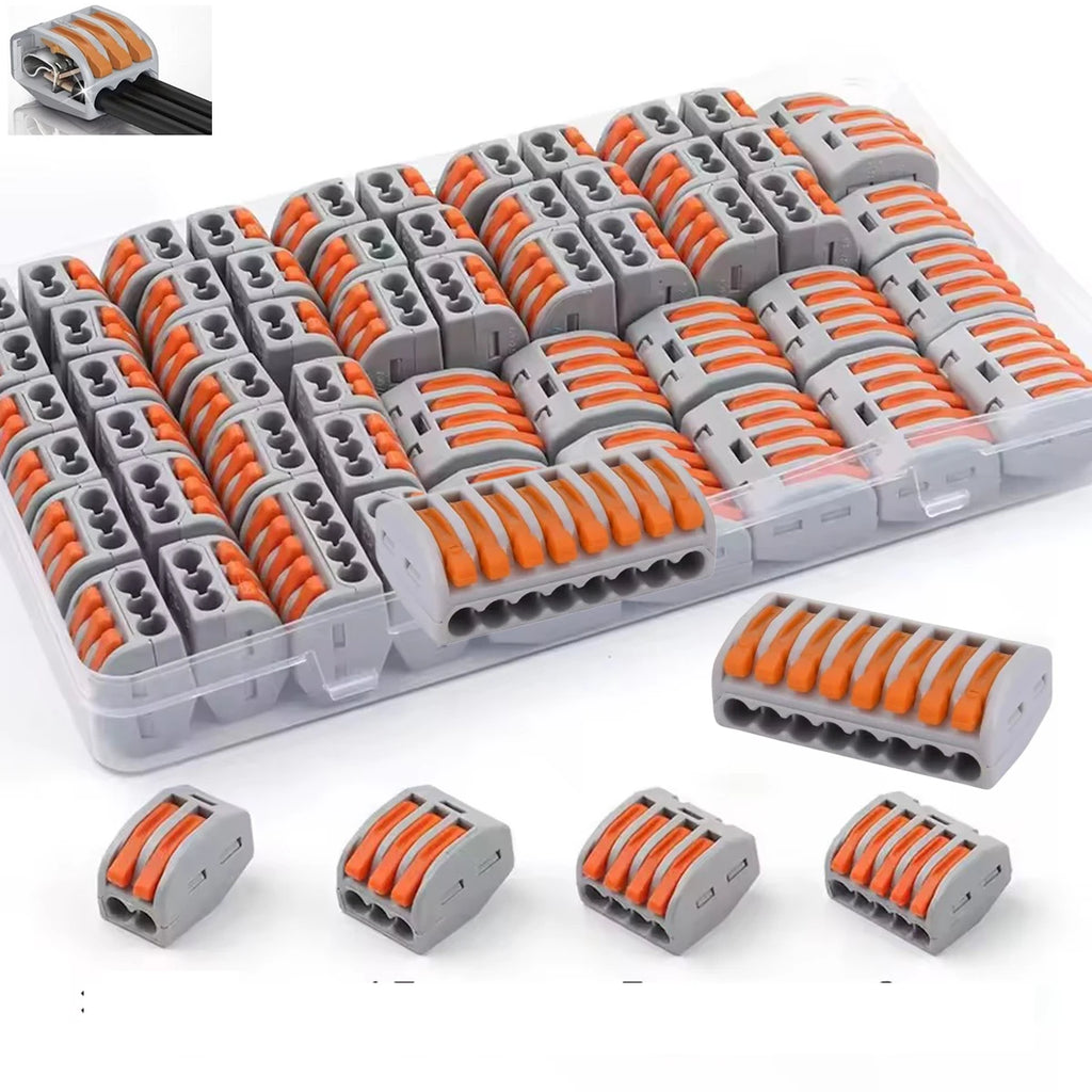 10Pcs Lever Nut Wire Connectors – Quick Spring Terminal Block Wire Connectors Babs