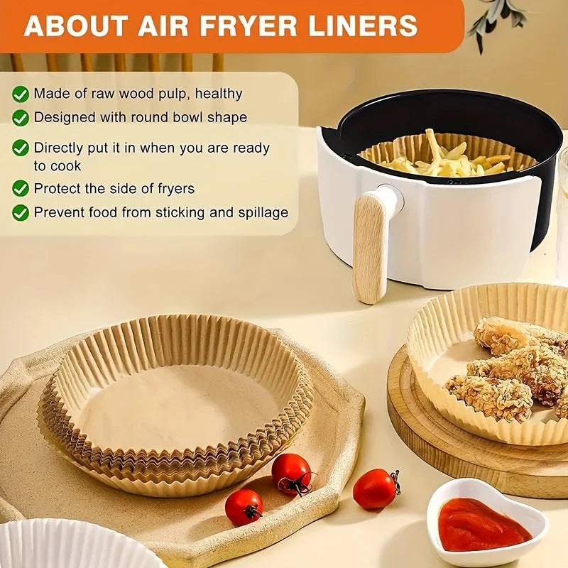 Disposable Non-Stick Air Fryer Liners – Oil-Absorbing Paper Air Fryer Liner Babs