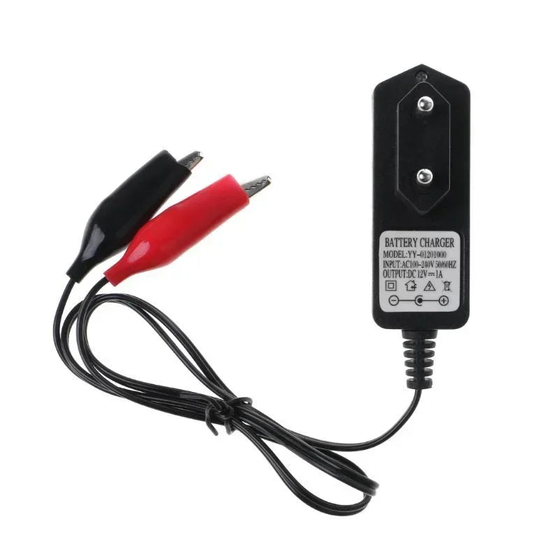 12V 1A Lead-Acid Battery Charger with Clips – Auto & Motorcycle Battery Charger Babs