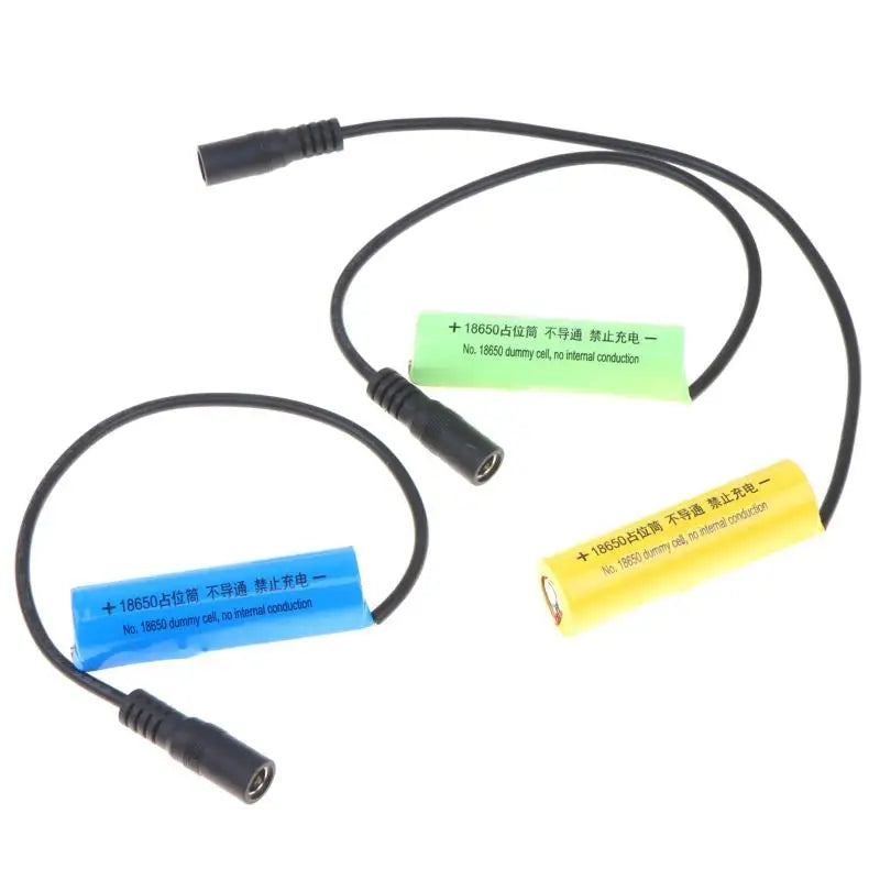 HUXUAN 18650 Dummy Cell Battery Adapter – DC Power Cable Battery Dummy Adapter Babs