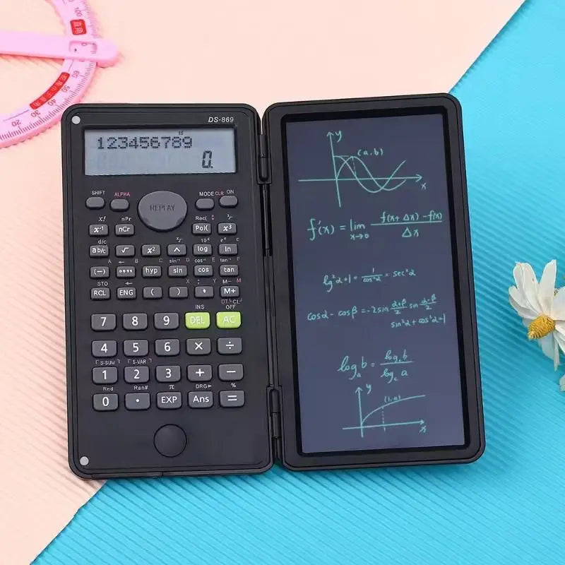 HUXUAN 2-in-1 Scientific Calculator & LCD Writing Tablet Scientific Calculator Babs