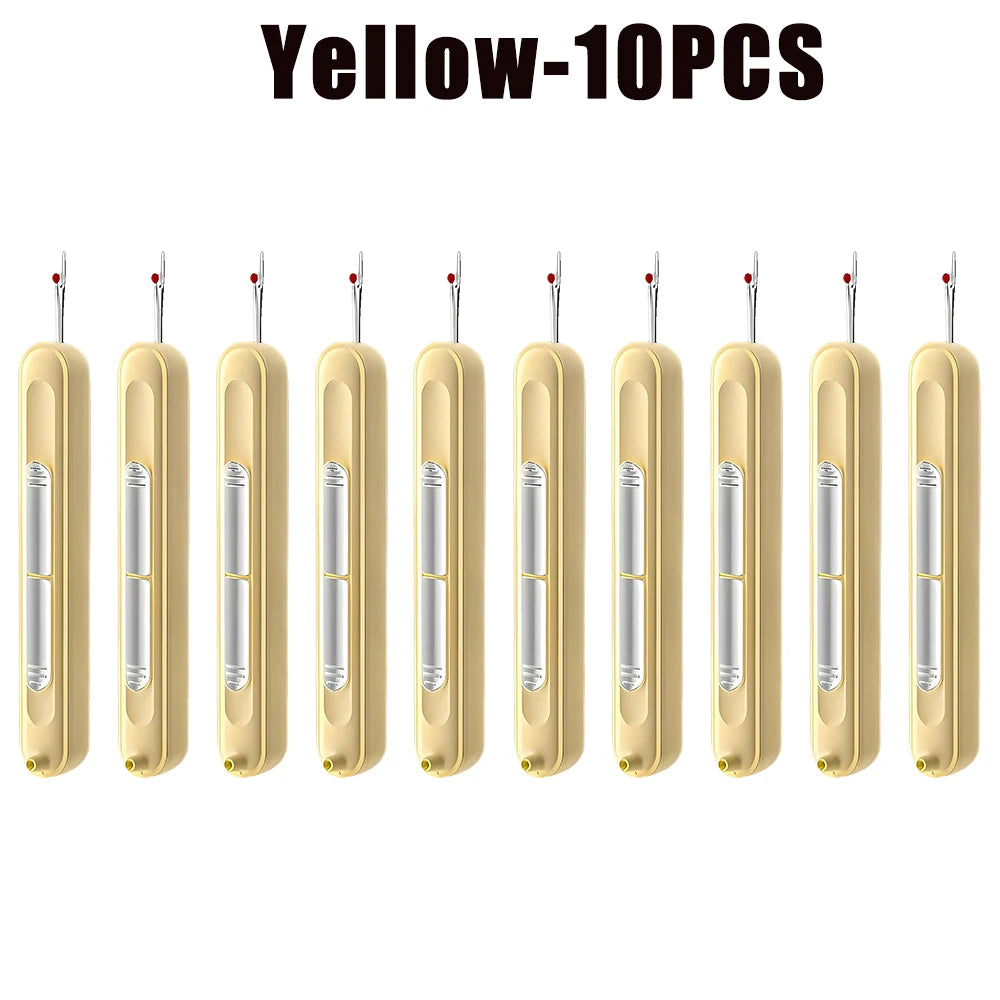 2-in-1 Needle Threader & Seam Ripper Sewing Tool Sewing Accessory Tool Babs Yellow-10PCS