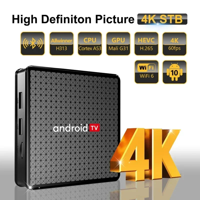 Alasicka X5 Android 10 TV Box 4K Allwinner H313 2GB+16GB Android TV Box Babs