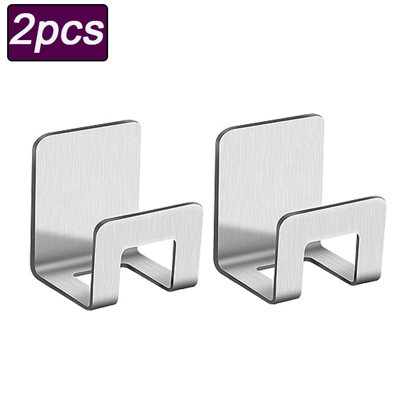 Stainless Steel Sponge Holder Self-Adhesive Kitchen Sink Rack Kitchen Sink Organizer Babs Sliver-2pcs