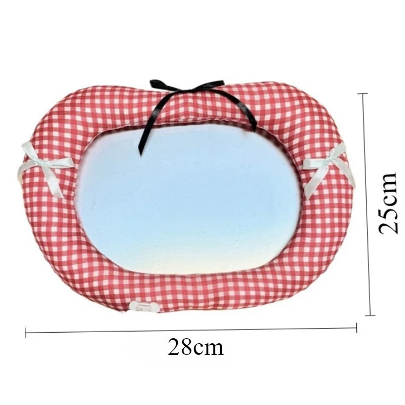 Apple-Shaped Decorative Mirror – Elegant Bedroom Wall Décor Decorative Wall Mirror Babs Red