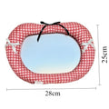 Apple-Shaped Decorative Mirror – Elegant Bedroom Wall Décor Decorative Wall Mirror Babs Red