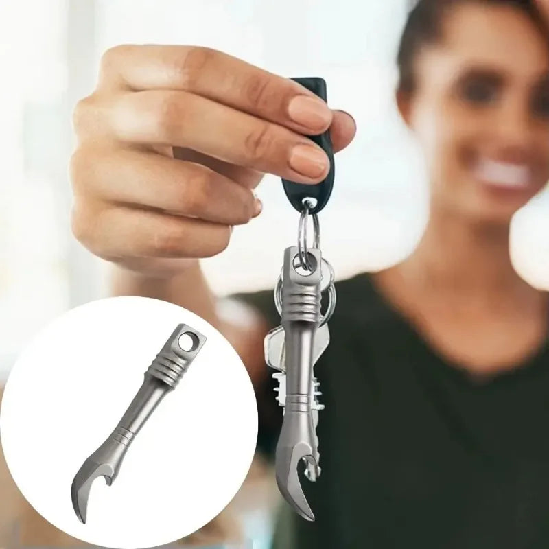 Titanium Alloy Mini Keychain Pry Bar & Bottle Opener Tool Mini Multi-Tool Babs