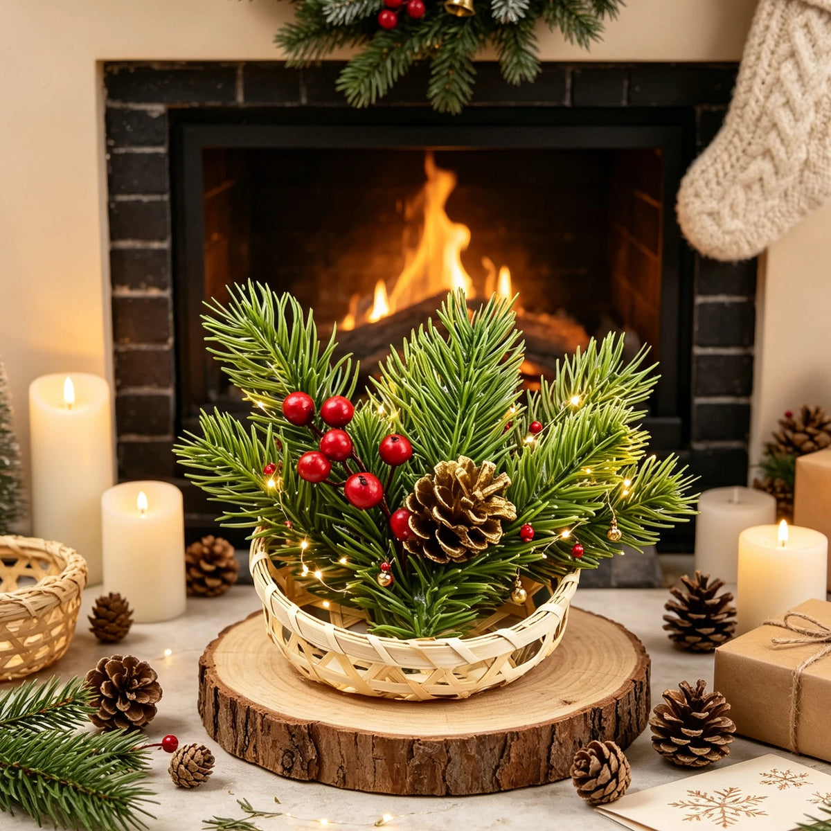 Artificial Pine Needle Sprigs for Christmas & Wedding Decor Artificial Pine Sprigs Babs
