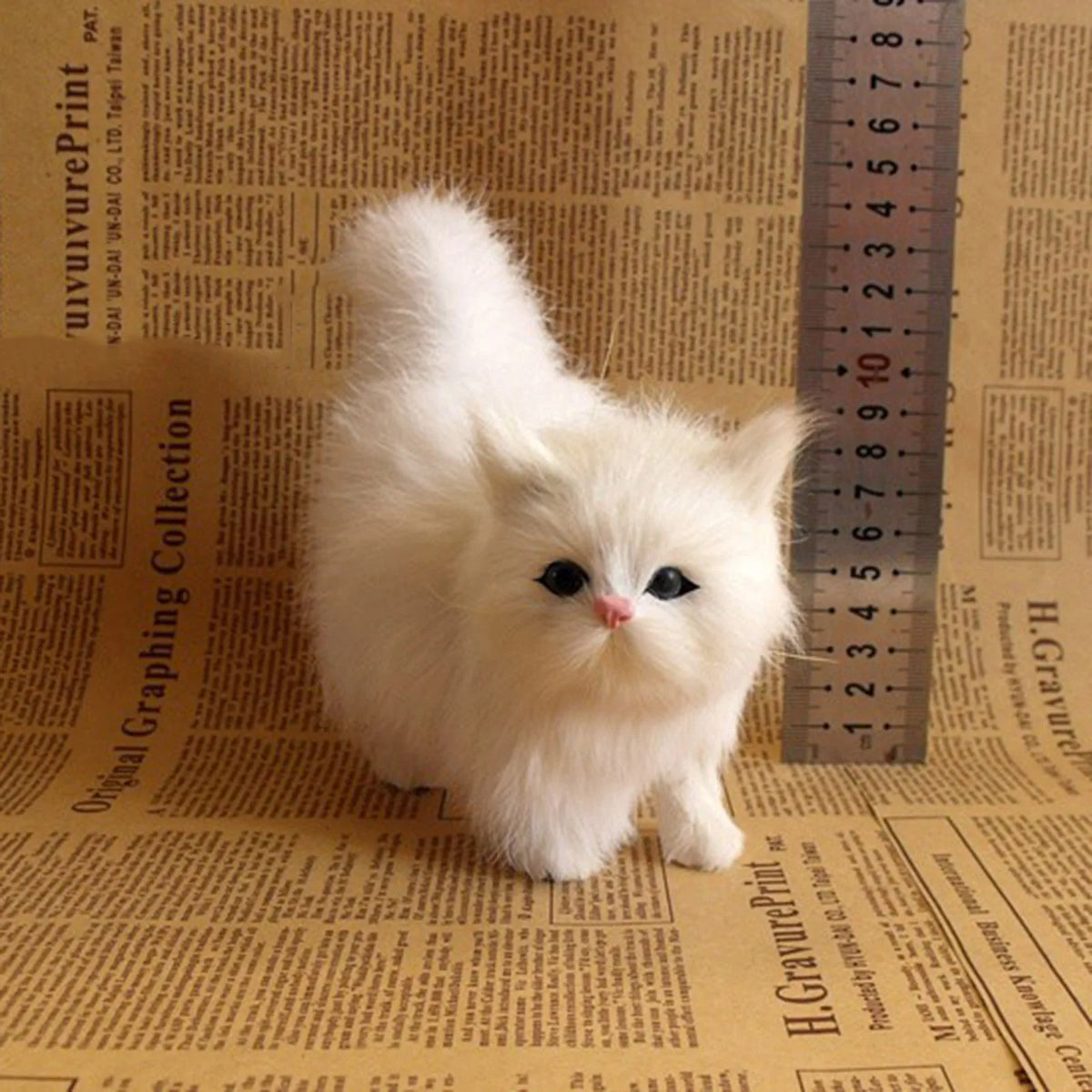 Realistic Simulation Cat Plush Toy – Stuffed Kitten Gift Stuffed Animal Plush Babs A