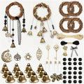63-Piece Halloween Witch Clock Set | Gothic Wind Chimes & Decor Halloween Decor Set Babs Multi-Colored