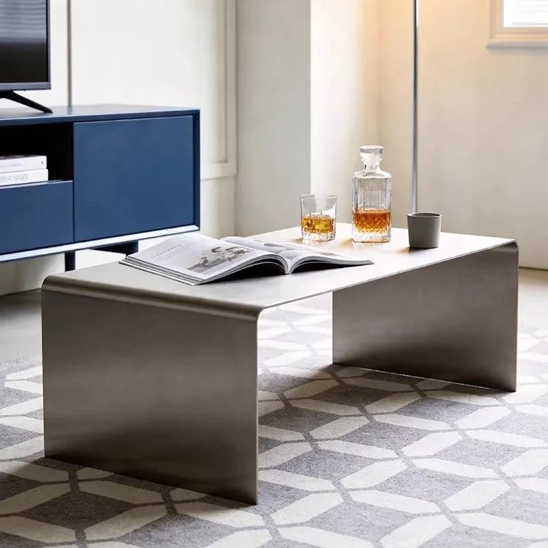 Stainless Steel Luxury Coffee Table | Modern Minimalist 130cm Coffee Table Babs