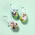 Painted Foam Easter Eggs DIY Pendants – Colorful Set of 3 Easter Egg Ornaments Babs Style B