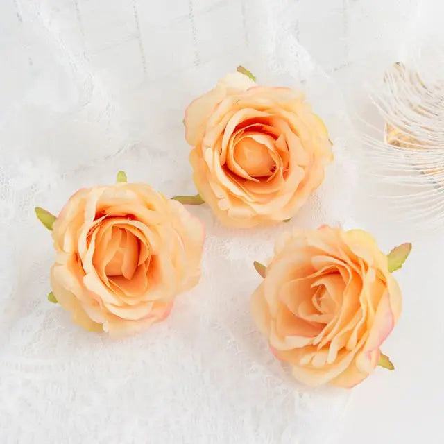 Silk Rose Artificial Flowers 5/10 Pcs – Wedding & Home Decor Artificial Silk Flowers Babs color 7 10 pcs