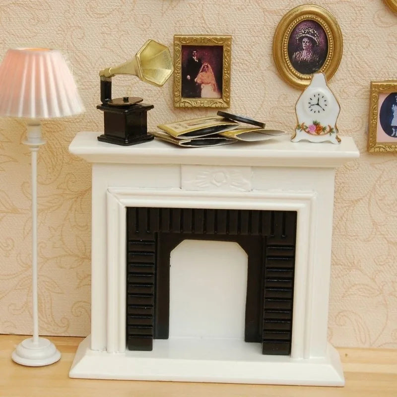 1:12 DIY Miniature Fireplace Kit – Dollhouse Furniture Decor Dollhouse Miniature Kit Babs
