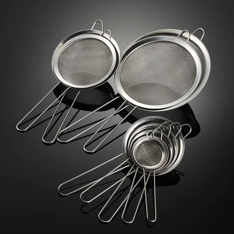 3-Piece Fine Mesh Strainer Set – Stainless Steel Sieve Kitchen Mesh Strainer Babs