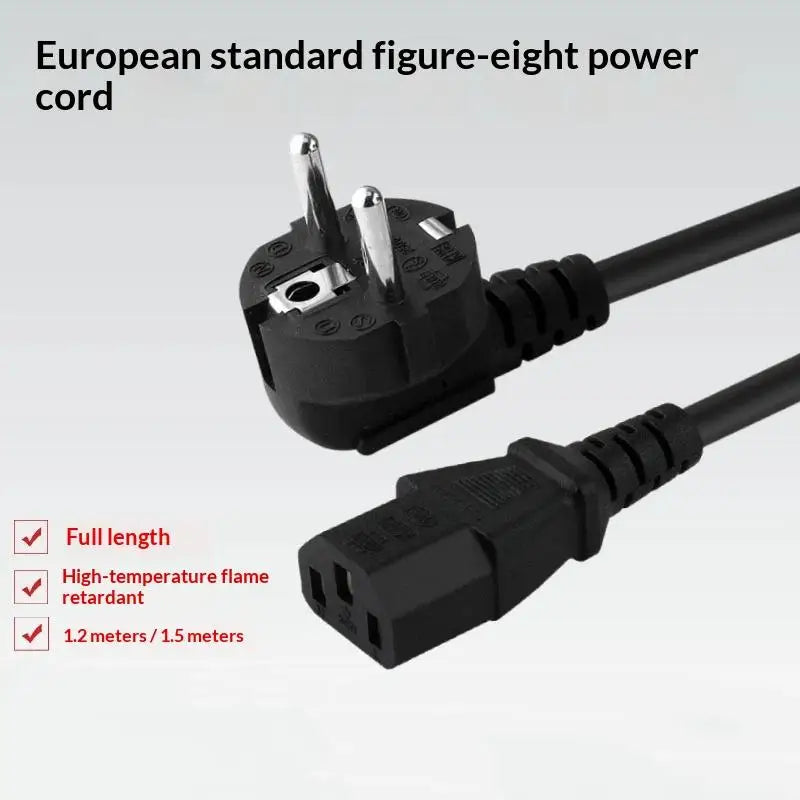EU Schuko to IEC C13 Power Cord 18AWG 250V 1.2/1.5M EU Power Cord Babs