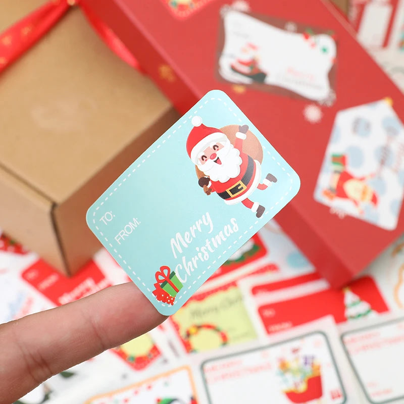 90pcs Christmas Gift Stickers – 10 Sheets Labels & Name Tags Christmas Sticker Sheets Babs