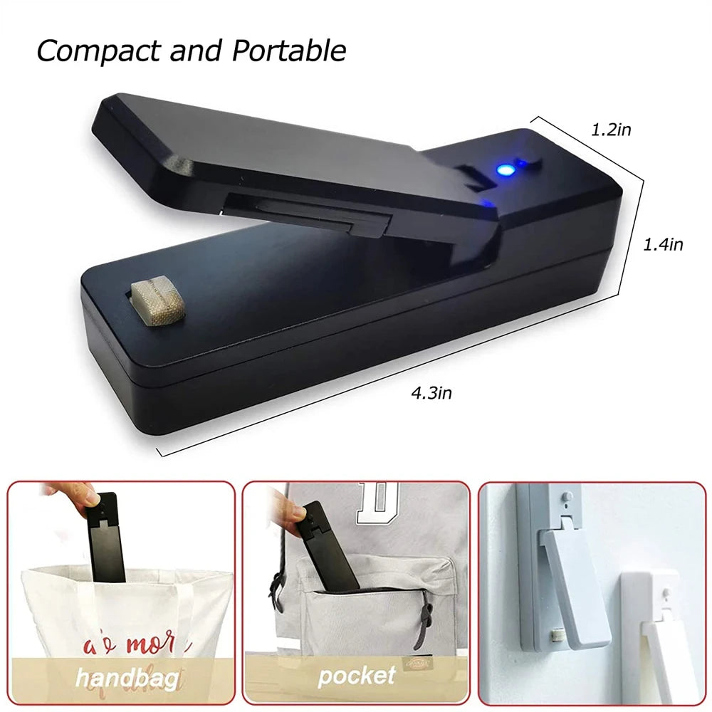 Mini 2-in-1 Rechargeable Heat Bag Sealer & Cutter – Portable Heat Bag Sealer Babs