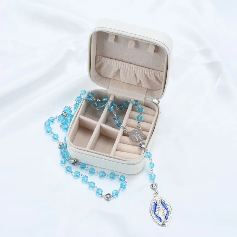 Mary Rosary Prayer Necklace – Christian Cross Pendant Pendant Necklace Babs