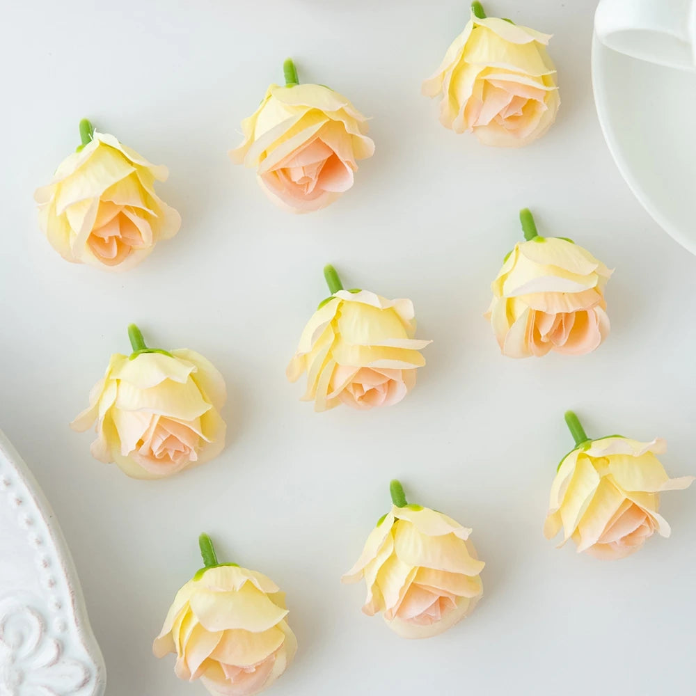 Silk Rose Heads 5/10Pcs – Wedding & Home Décor DIY Flowers Artificial Silk Flowers Babs