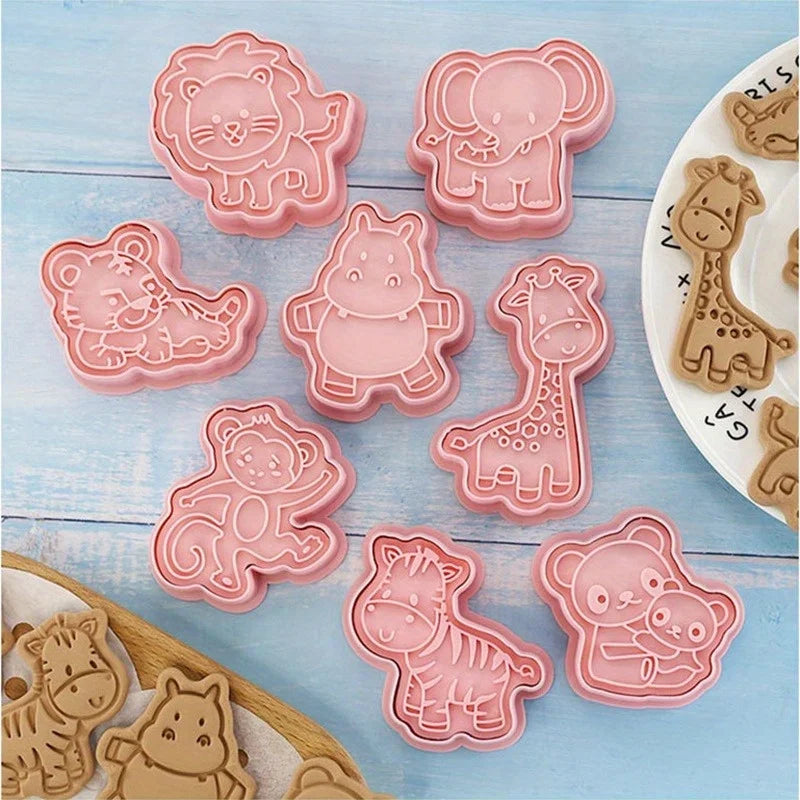 8-Piece Jungle Safari Animal Cookie Cutter Set | Baking Molds Cookie Cutter Set Babs