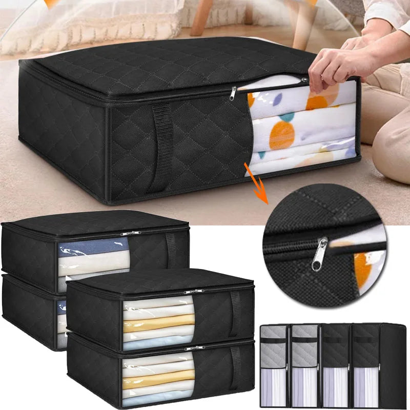 Foldable Fabric Storage Bag – Clothing & Blanket Organizer Fabric Storage Bag Babs