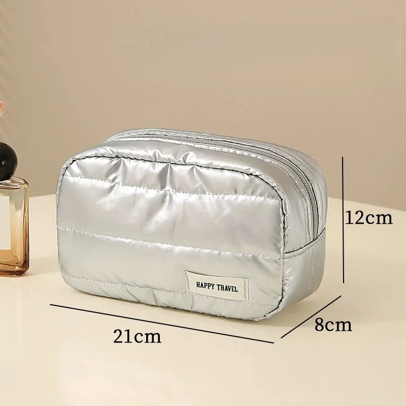 Women's Large Waterproof Travel Makeup & Toiletry Bag Cosmetic Toiletry Bag Babs B-Silver