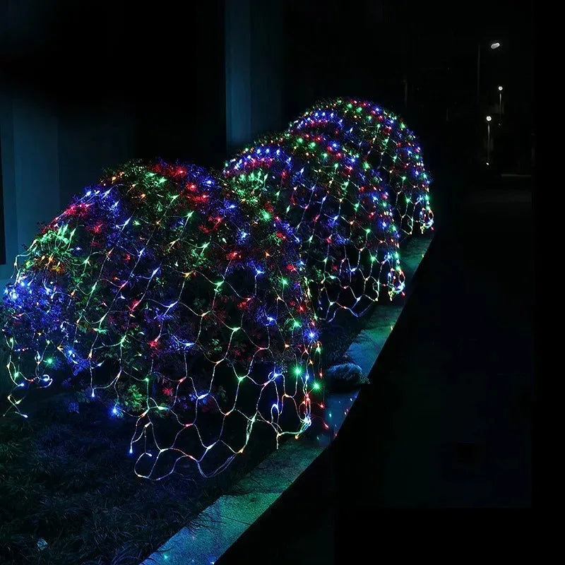 96 LED Net Mesh String Lights 1.5x1.5M – Christmas & Wedding Decor LED Mesh String Lights Babs