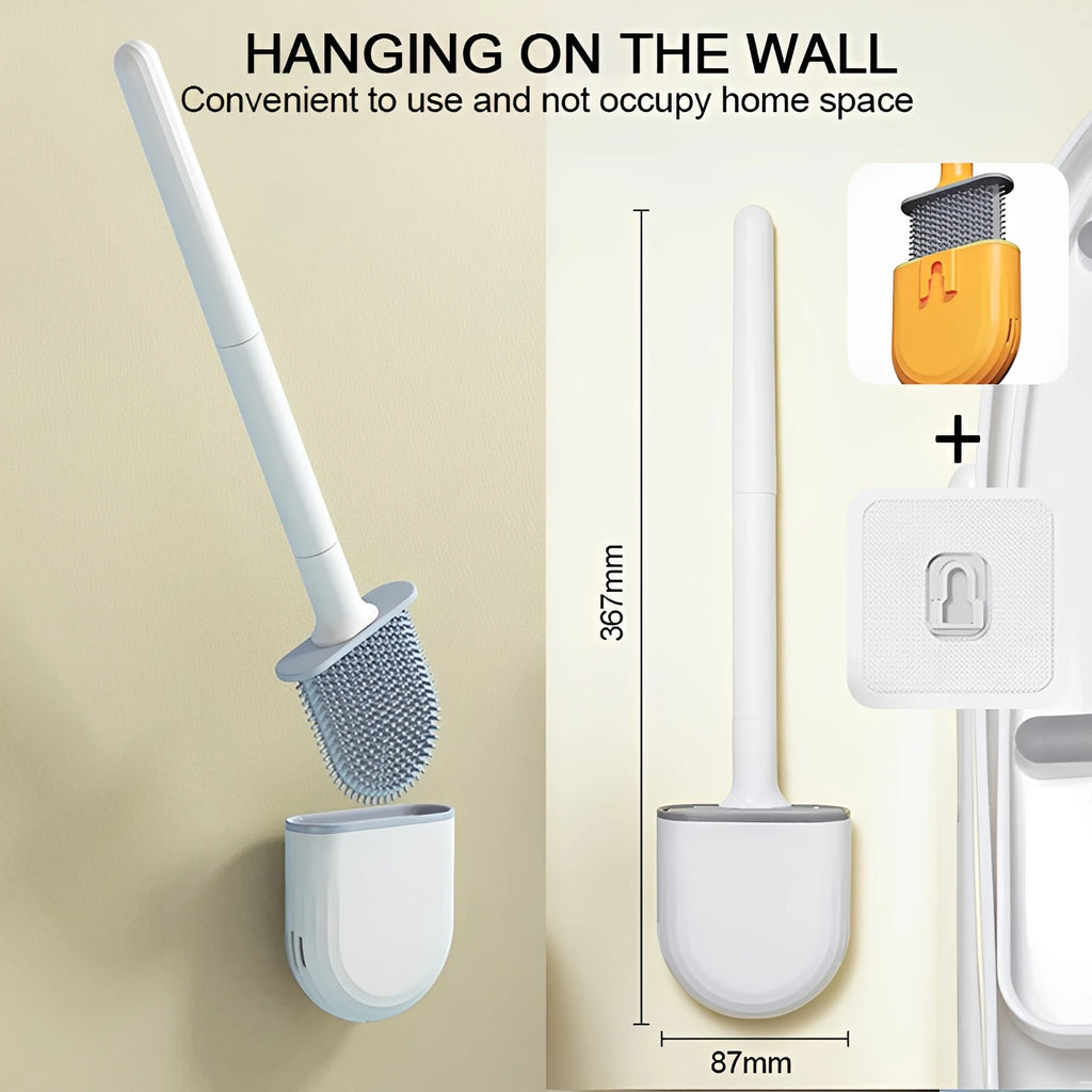 Silicone Wall-Mounted Toilet Brush Set – Quick-Dry & Hygienic Toilet Brush Set Babs
