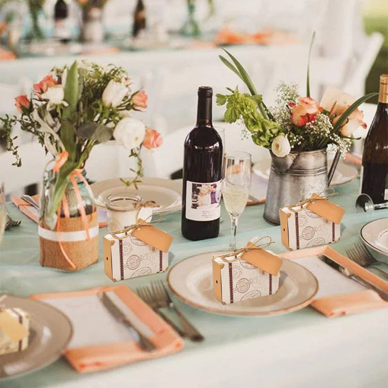 Suitcase Kraft Paper Gift Boxes – Party & Wedding Favors 10/20pc Party Gift Boxes Babs