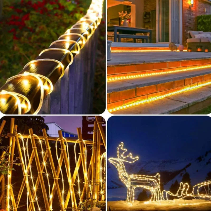 Solar String Lights Outdoor Waterproof Tube Rope Lamp 12m/7m Solar String Lights Babs