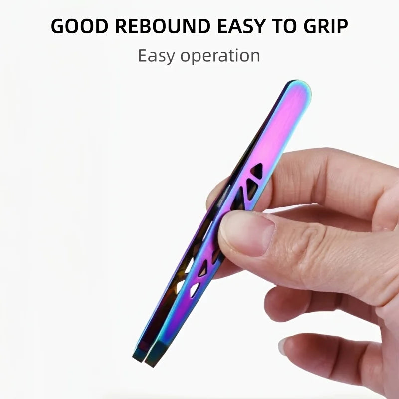 4-Piece Stainless Steel Eyebrow Tweezers Set with Gift Box Eyebrow Tweezers Set Babs